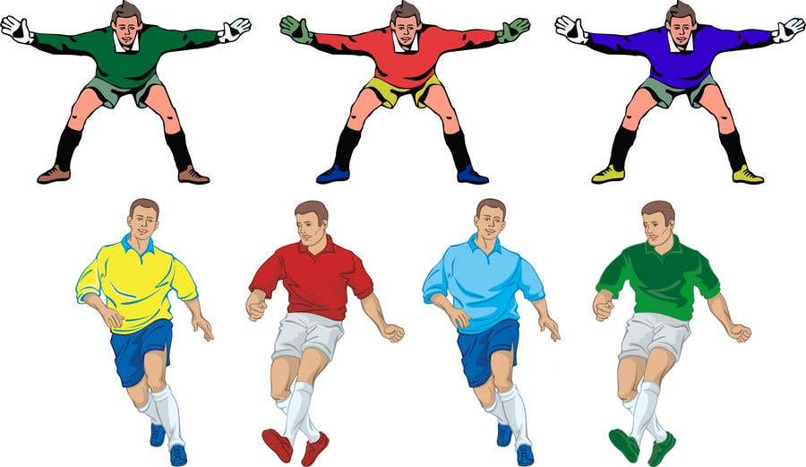 Konkurrenceindlæg #4 for                                                 Soccer players ilustrations
                                            