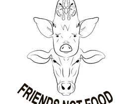 #7 สำหรับ Vegan tattoo - &quot;Friends Not Food&quot; โดย Pandred