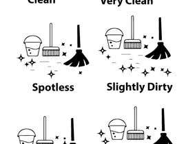 #5 pёr icons for housekeeping app to show 6 states between spotless and dirty nga abmrafi