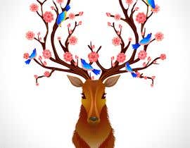 #17 para Vector bw illustrations of deer set (6-8 coordinating images) de abdullahanoman01