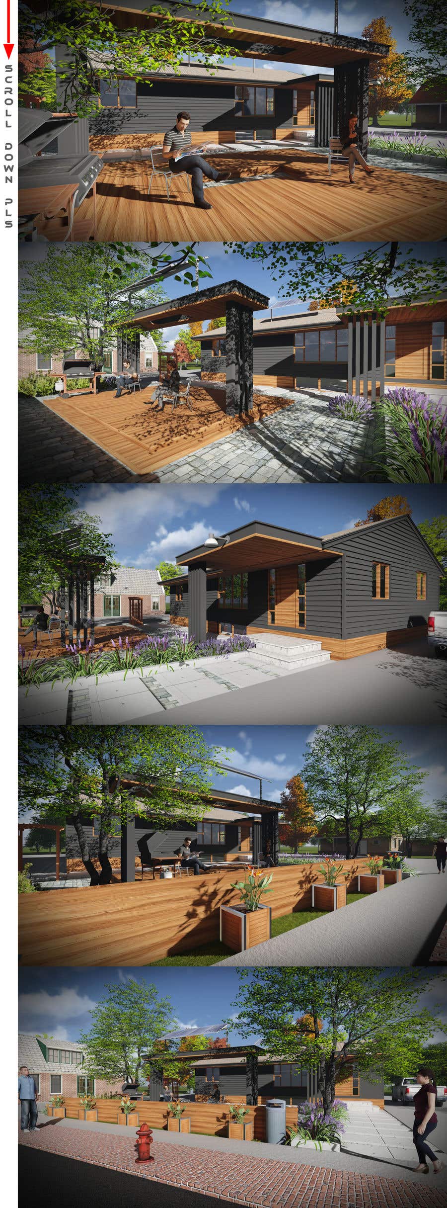 Participación en el concurso Nro.5 para                                                 3D modeling of home. Landscaping, fencing, structural. Front and side views. Example photos.
                                            