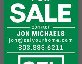 #21 para Use different font (your discretion) than the bold text SEL logo to better contrast for a 2’ x 3’ real estate sign with a 2’ triangle on the bottom to resemble a text message bubble. de trendygraphics4u