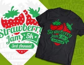 #9 Design a T-Shirt for the Strawberry Jam 5k részére Tonmoydedesigner által