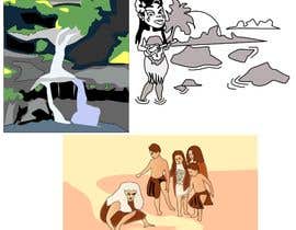 #12 pёr I have some cartoon pics already done.  (First two pictures.). I need two 8x12 drawings one scenery picture tropical like a waterfall and the second one of a native family (Hawaiian) on the beach.  - Please see last twoo pics. nga letindorko2