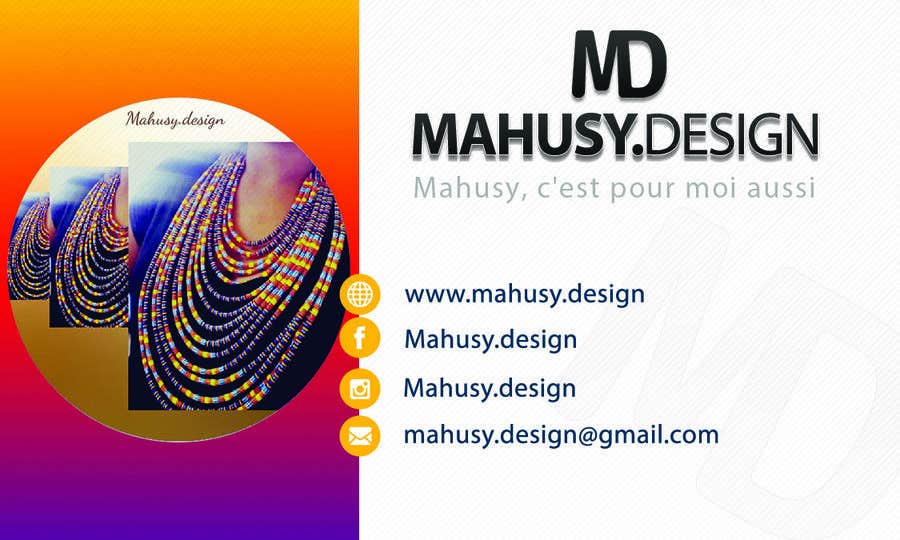 Contest Entry #58 for                                                 Business card for Mahusy.Design
                                            