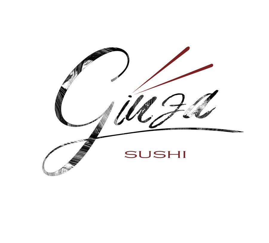 Συμμετοχή Διαγωνισμού #147 για                                                 Logo design for new restaurant. The name is Ginza Sushi. 

We are looking for classy logo with maroon, Black and touches of silver (silver bc of the meaning). Would also like a brushstroke look but a highly visible name.
                                            