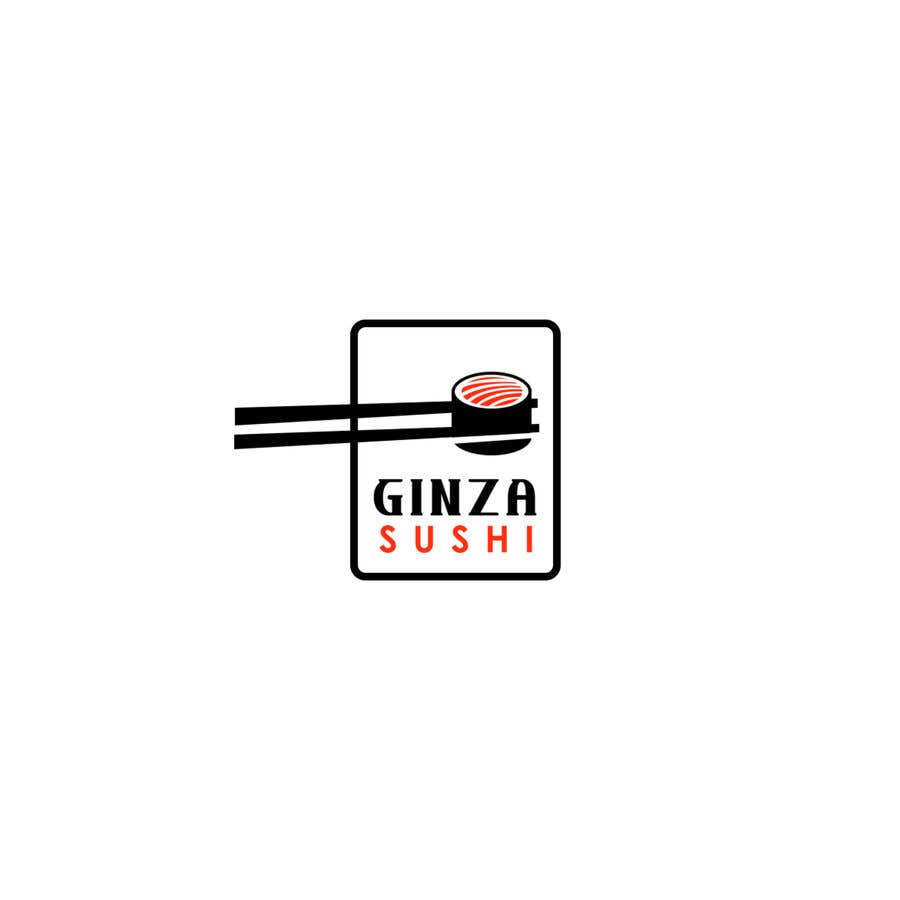 Συμμετοχή Διαγωνισμού #32 για                                                 Logo design for new restaurant. The name is Ginza Sushi. 

We are looking for classy logo with maroon, Black and touches of silver (silver bc of the meaning). Would also like a brushstroke look but a highly visible name.
                                            