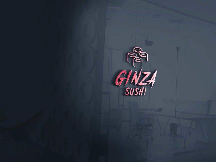 Συμμετοχή Διαγωνισμού #46 για                                                 Logo design for new restaurant. The name is Ginza Sushi. 

We are looking for classy logo with maroon, Black and touches of silver (silver bc of the meaning). Would also like a brushstroke look but a highly visible name.
                                            