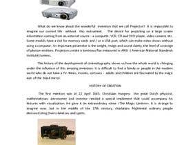 #12 para Write an article titled &quot;The History Of The Projector&quot; de anahita345