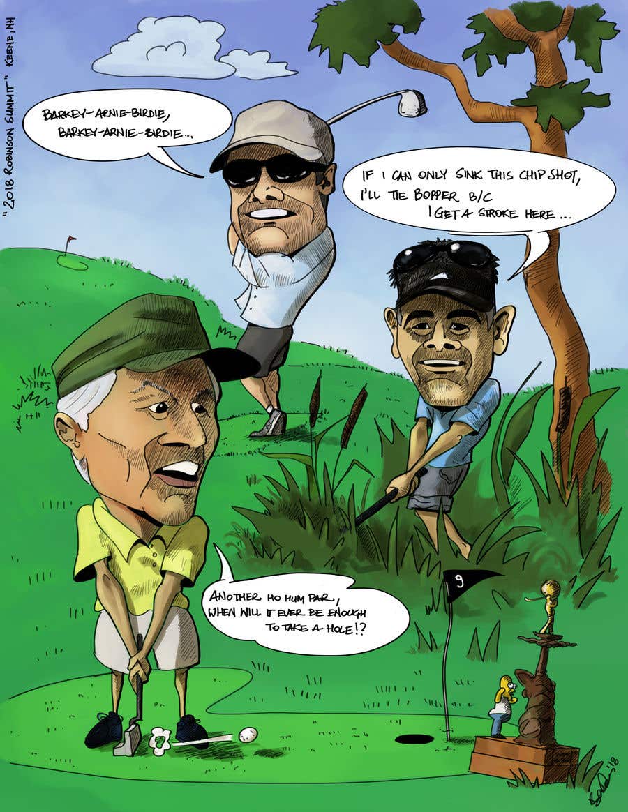 Penyertaan Peraduan #6 untuk                                                 Golf Caricature Content
                                            
