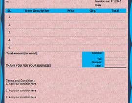 #17 for Create 3 invoice templates for Microsoft Word by muikhulna