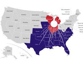 #20 สำหรับ Coloring United States Map โดย TUKU22