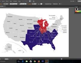 #29 สำหรับ Coloring United States Map โดย zahidulrabby