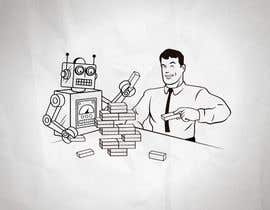 #29 per Draw a robot and a human in a business scene da Takataca