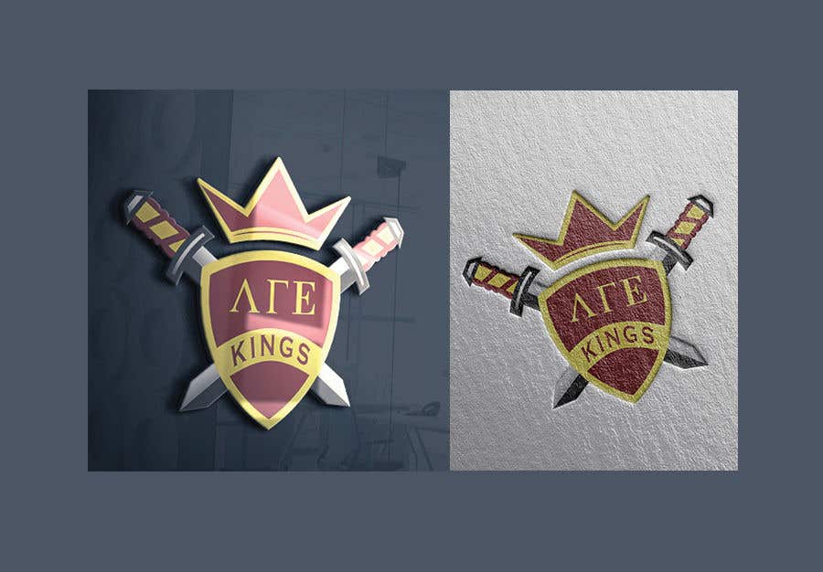 Zgłoszenie konkursowe o numerze #7 do konkursu o nazwie                                                 we are a small organization that has been using the same logo (kings for years) we are looking for a new one to use for our social media and other things themes we typically stick w is a 4 pointed crown, knights and castles our letters are Lambda Gamma Ep
                                            