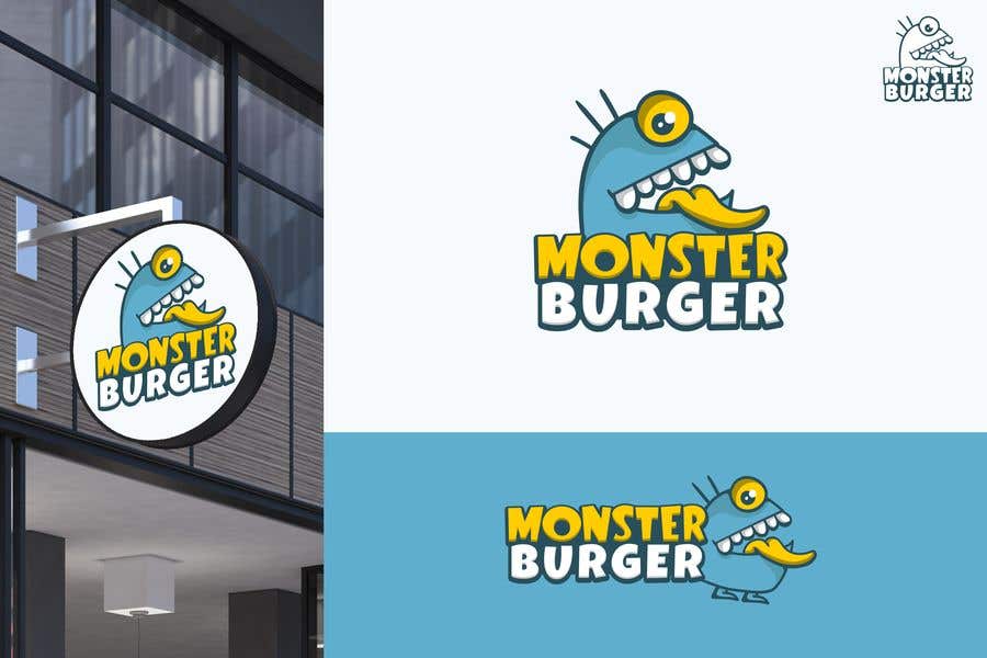 Contest Entry #46 for                                                 I wanna make logo for a restaurant,, the restaurant name ( monsters burgers) i post some photos I would like if the logo like thise stuff they looks like what i am imagination for the monster.
                                            