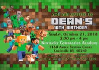 #12 pentru Blue Minecraft Inspired Bday Party Invitation de către marianayepez
