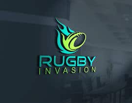 #10 สำหรับ I need a logo designed for a Rugby news website. 
Website name - Rugby Invasion

Logo Ideally consist of
RI (higher or lowercase)
Rugby Invasion 
Ruby ball or the shape
Rugby posts

Looking for vibrant colours โดย issue01