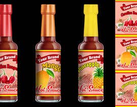 #33 dla Bottle Label for a Pineapple Mango &amp; Carolina Reaper Hot Sauce przez Guns77