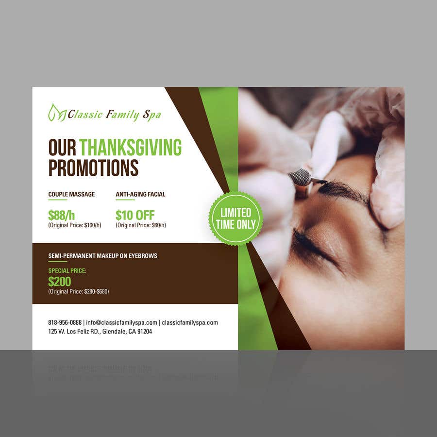 Konkurrenceindlæg #4 for                                                 Design a thanksgiving seasonal promotional banner ad for a spa
                                            