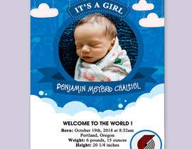 #14 Create Baby Announcement Artwork részére DhanvirArt által