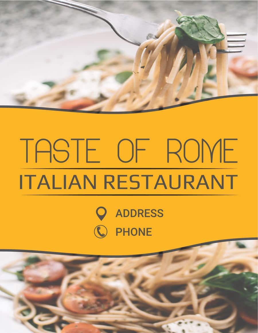 Participación en el concurso Nro.91 para                                                 Bussines card and flyer for italian restaurant
                                            
