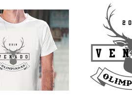 Nro 17 kilpailuun A logo for a t-shirt with the outline of a deer face and that says “Venado Olimpiadas 2018” käyttäjältä AlfansProject