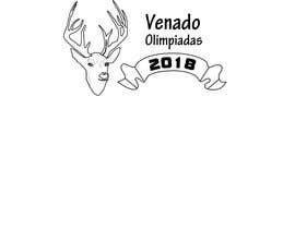 Nro 13 kilpailuun A logo for a t-shirt with the outline of a deer face and that says “Venado Olimpiadas 2018” käyttäjältä letindorko2