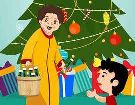 #14 dla Grandma handing over Bottle to kids in front of Christmas Tree przez satishandsurabhi