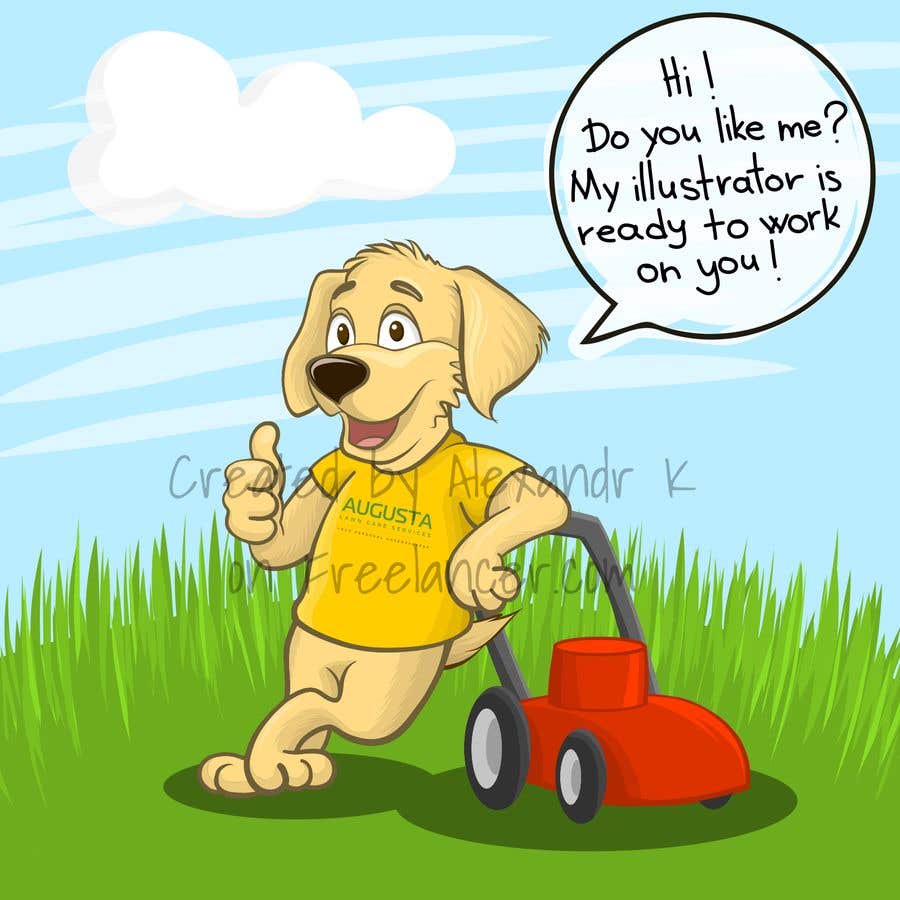 Kilpailutyö #83 kilpailussa                                                 Cartoon Dog Mascot for Lawn Care Business
                                            