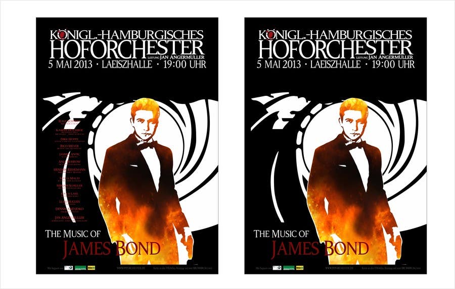 Bài tham dự cuộc thi #96 cho                                                 James Bond Poster Design for Orchestra Concert
                                            