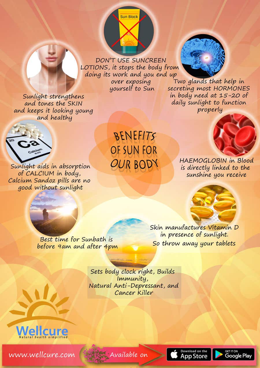 Penyertaan Peraduan #30 untuk                                                 Design a poster - Benefits of Sun for Natural Health
                                            