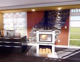 #9 para Living room with stove: wall decoration de jairandresrmz