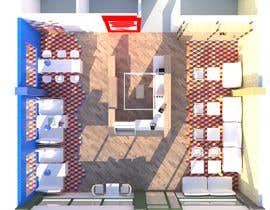 #7 para 3D Perspective and Floor Plan Hobby Cafe de maribelriveraram