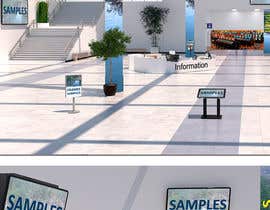 #17 für Make this lobby mockup a fully layered PSD with ability to change images on screens, signs, and columns. von noelcortes