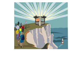 #64 per Retro style artist needed for poster design - must include a lighthouse, shipping, clifftop design da pgaak2