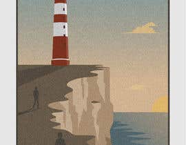 #32 para Retro style artist needed for poster design - must include a lighthouse, shipping, clifftop design por reyryu19