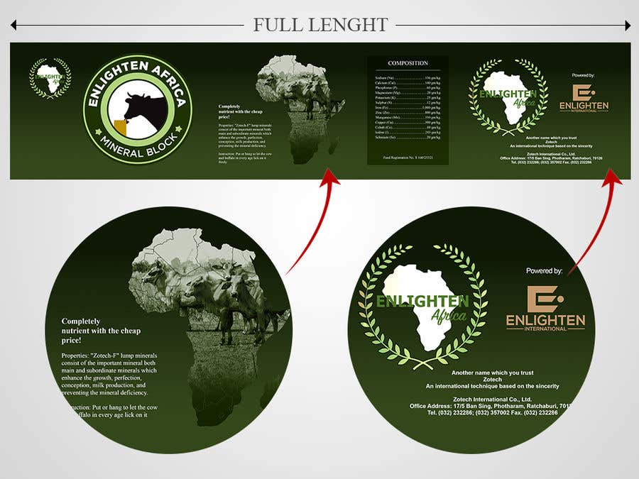 Natečajni vnos #5 za                                                 Redesign the following packaging using the two logos of Enlighten Africa and Enlighten International
                                            