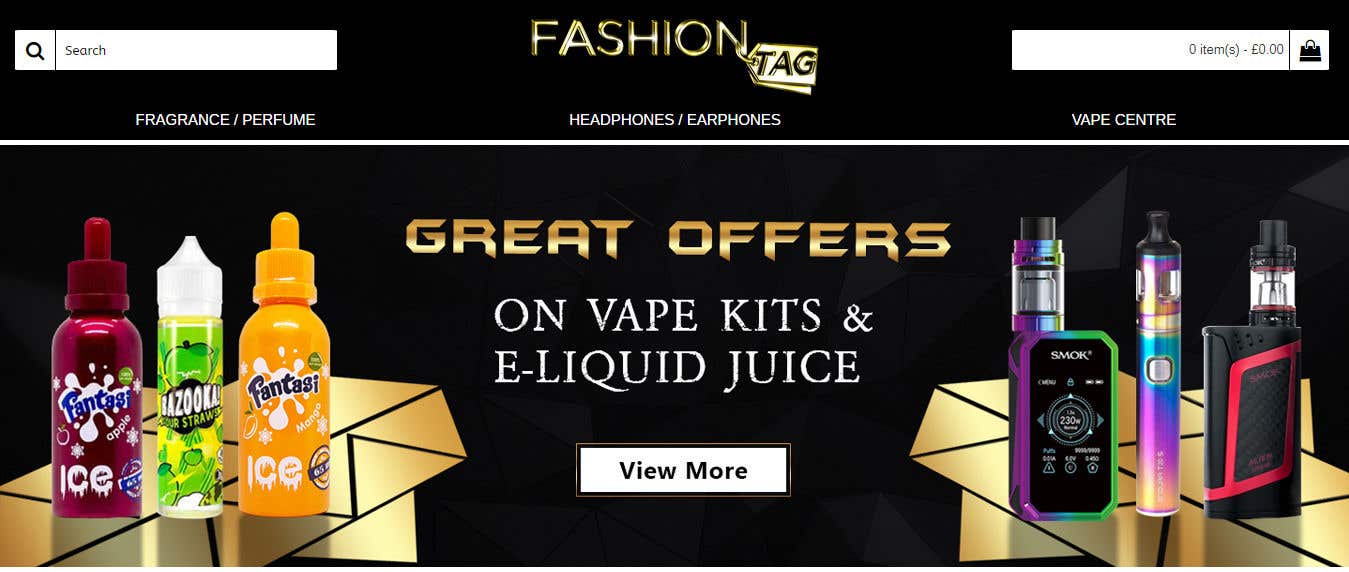 Kandidatura #4për                                                 Website Banner for Vape Products
                                            