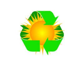 #22 para Design a logo for a sustainability business. No business name in the logo. It should have 3 green arrows around a yellow conceptualised flaring sun. The sun flare should be in the centre and the flares emerge from behind the green arrows. de armohamed