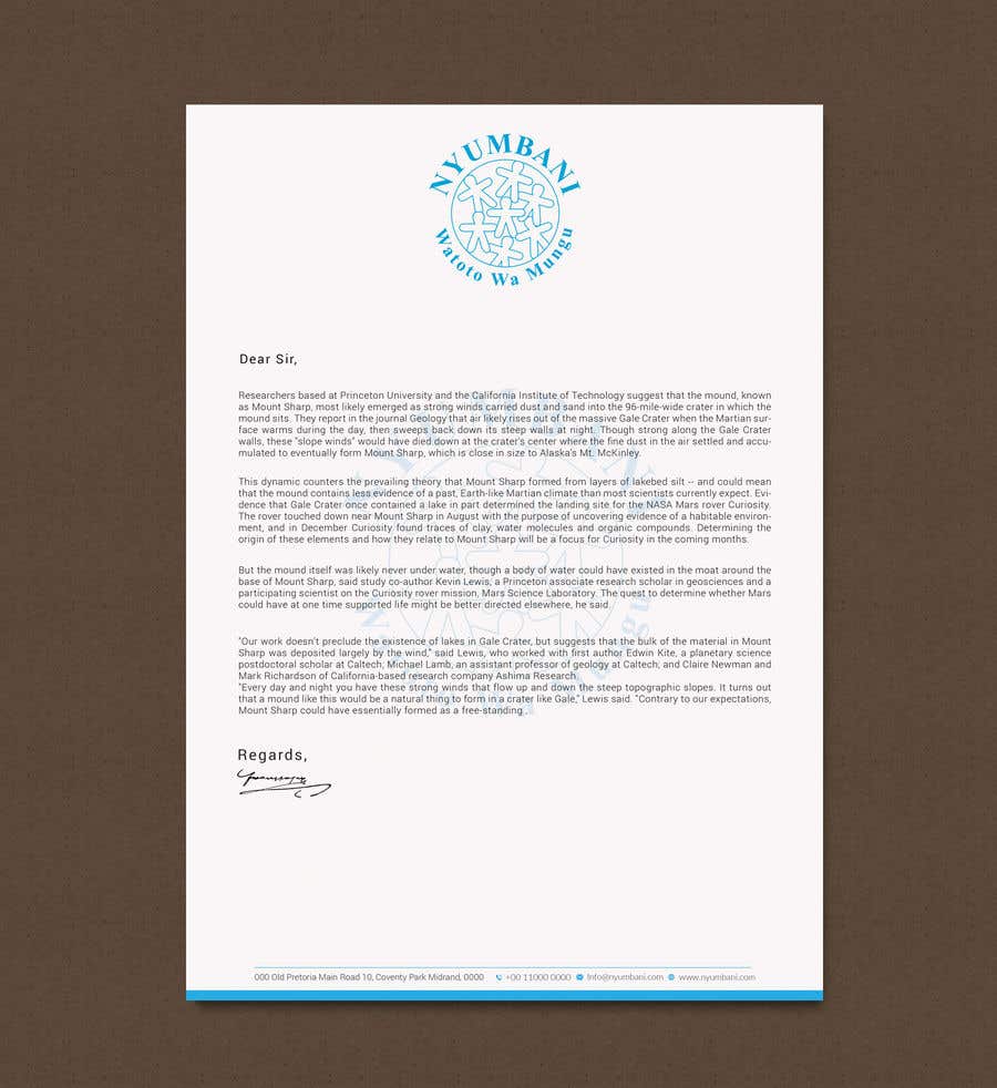 Penyertaan Peraduan #103 untuk                                                 design letterhead
                                            