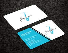 #36 untuk Design business cards for musician - Saxophone - Logo available oleh patitbiswas