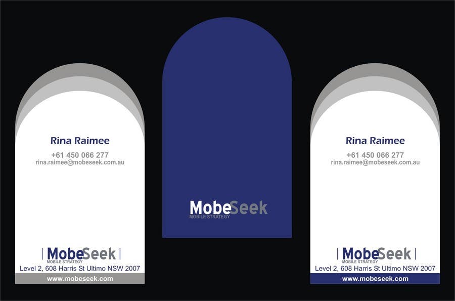 Συμμετοχή Διαγωνισμού #98 για                                                 Business Card Design for MobeSeek
                                            