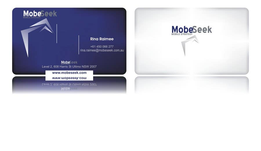 #111. pályamű a(z)                                                  Business Card Design for MobeSeek
                                             versenyre