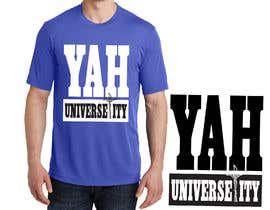 #12 for YAH UNIVERSE + ITY graphic design T-shirt the (+) should be the cross of Christ. af hasembd