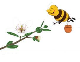 #1 for Graphic Illustration of Manuka Flower With a Honey Bee on it by abogy
