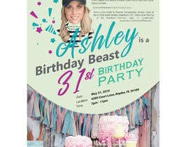 nº 37 pour Ashley is a Birthday Beast 31st Birthday Party Flyer par eling88 