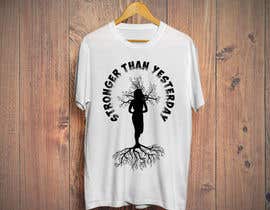 #10 for T-Shirt black and white vector design silhouette for &quot;Stronger than Yesterday&quot; by Tamim08
