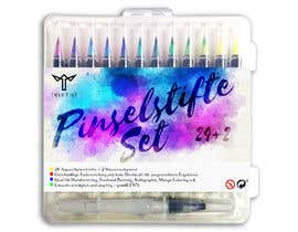 #4 สำหรับ Create a package Front Label for a PP hard plastic packaging of a watercolor brush set โดย Cordaseth