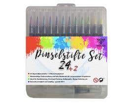#38 para Create a package Front Label for a PP hard plastic packaging of a watercolor brush set de zakinaputri